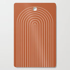 Minimal Arch XX Red Modern Geometric Lines Cutting Board Gallery Image 1