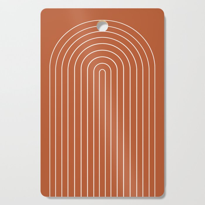 Minimal Arch XX Red Modern Geometric Lines Cutting Board Gallery Image 1