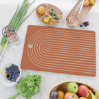 Minimal Arch XX Red Modern Geometric Lines Cutting Board Gallery Image 2