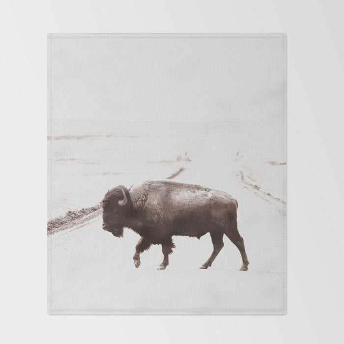Bison 3 Throw Blanket Gallery Image 2