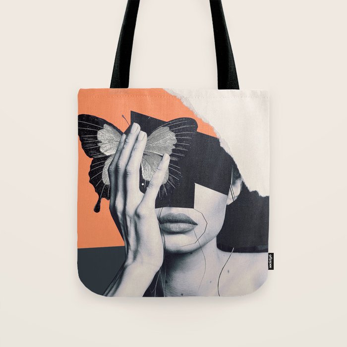 collage art / butterfly Tote Bag Gallery Image 1