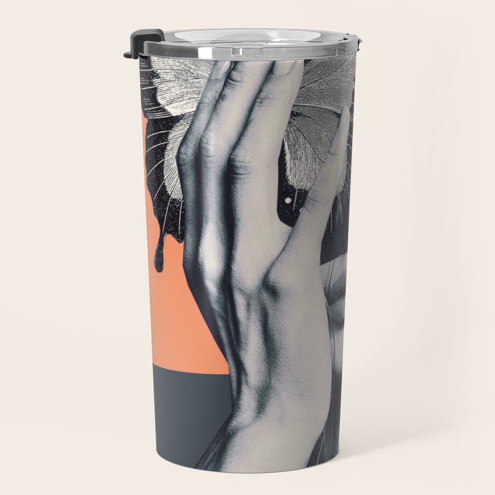 collage art / butterfly Travel Mug Gallery Image 3