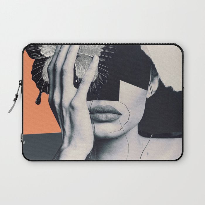 collage art / butterfly Laptop Sleeve Gallery Image 1
