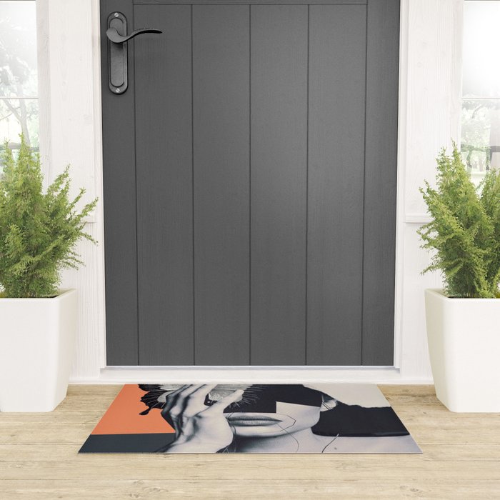 collage art / butterfly Welcome Mat Gallery Image 3