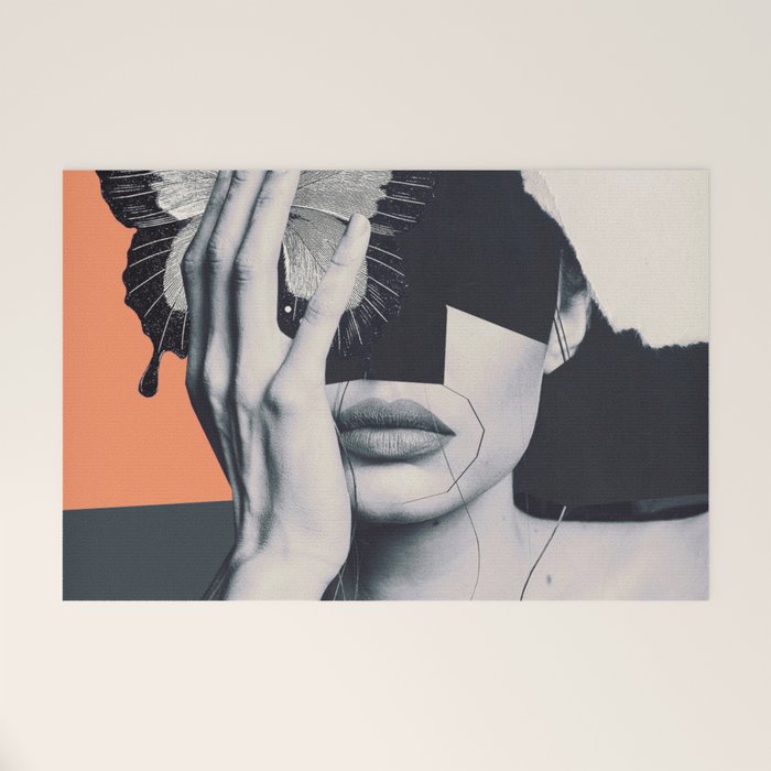 collage art / butterfly Welcome Mat Gallery Image 1