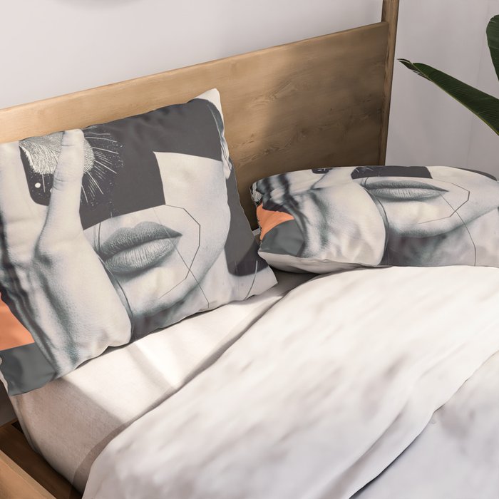 collage art / butterfly Pillow Sham Gallery Image 2