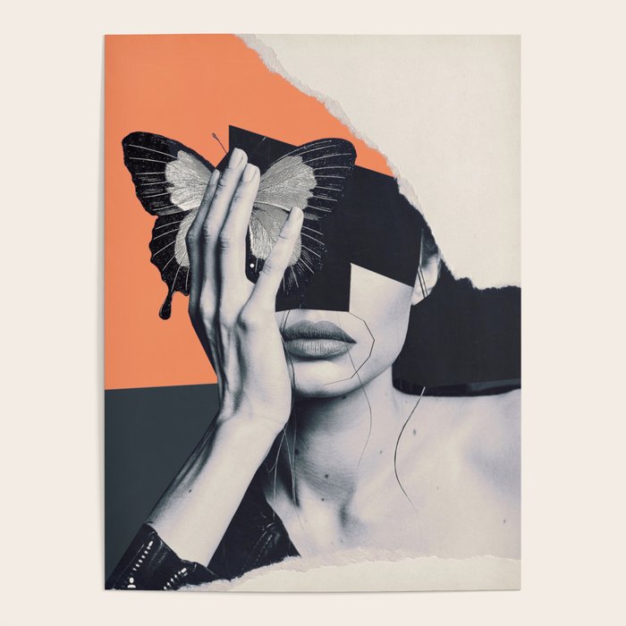 collage art / butterfly Poster Gallery Image 1