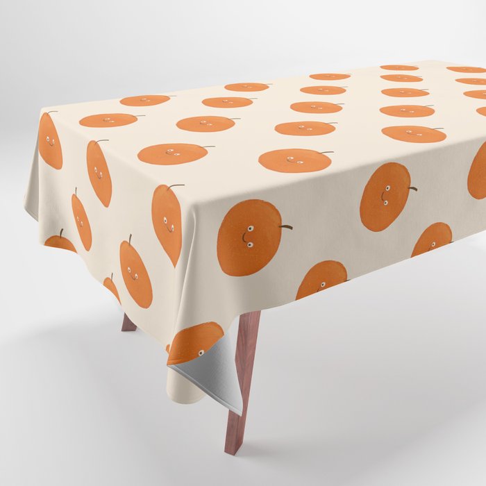 Kawaii Orange Tablecloth Gallery Image 1