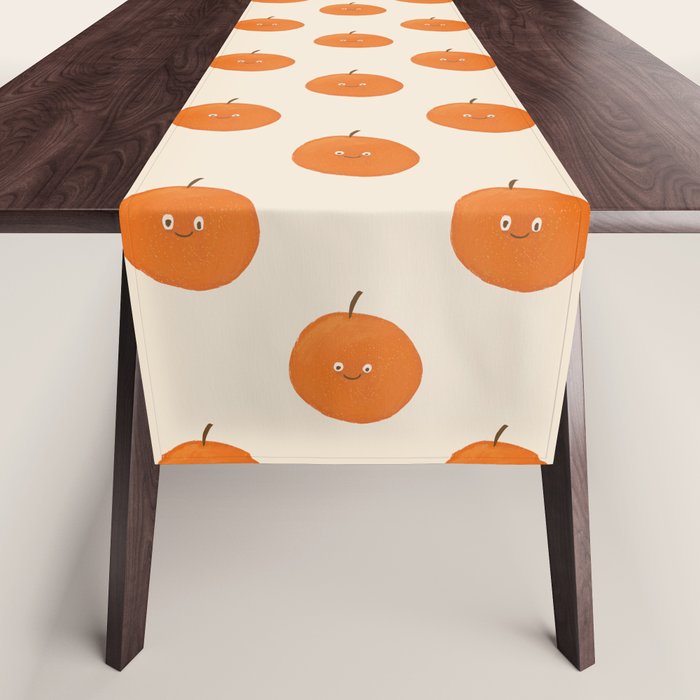 Kawaii Orange Table Runner Gallery Image 1