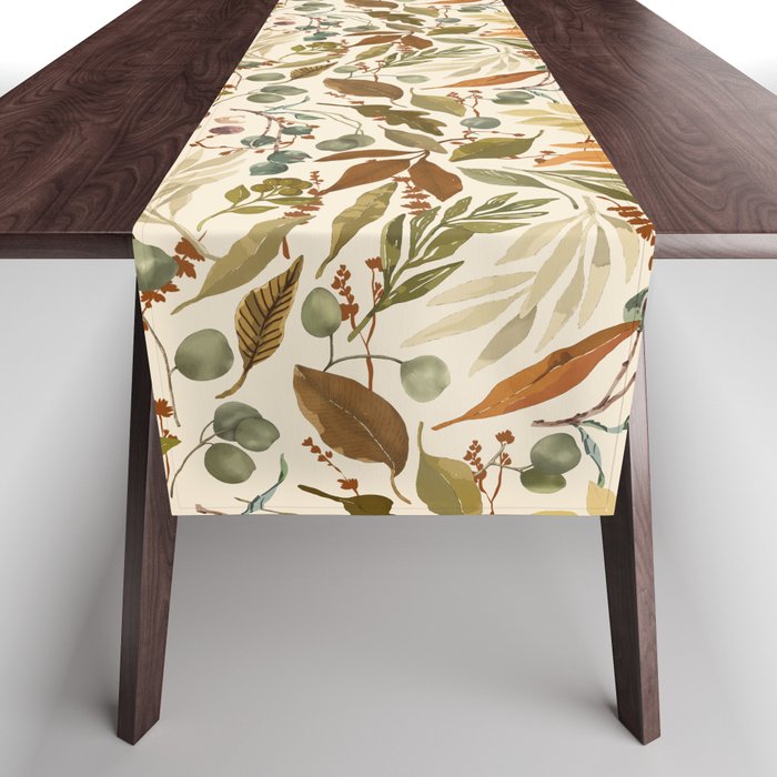 Fall leafy nature B Table Runner Gallery Image 1