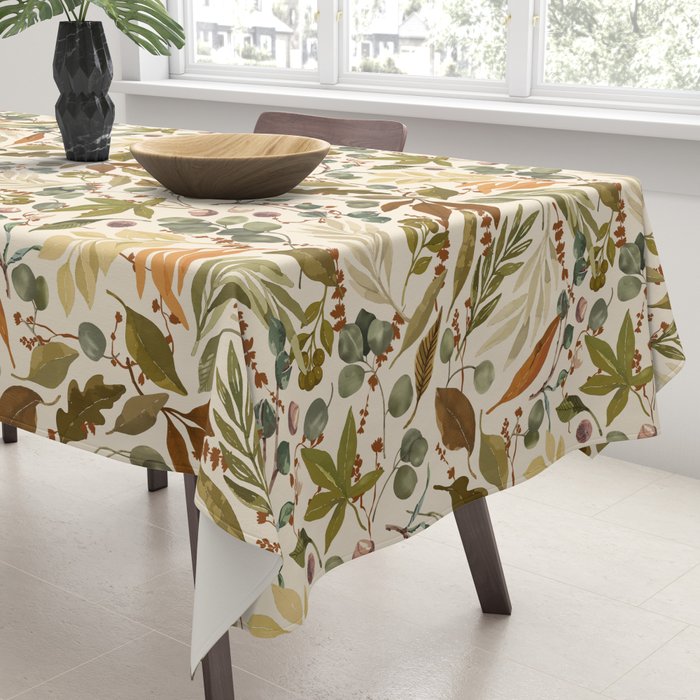 Fall leafy nature B Tablecloth Gallery Image 3