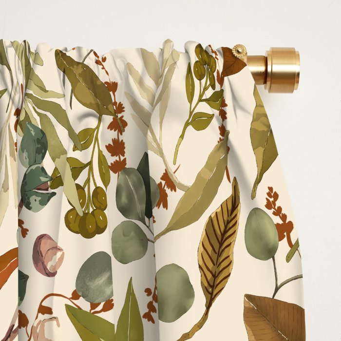 Fall leafy nature B Window Curtain Gallery Image 2