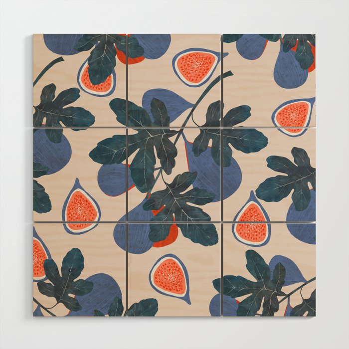 Fruit market Barcelona Inspiration Wood Wall Art Gallery Image 1