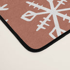 Boho Snow . Rust Red Desk Mat Gallery Image 4