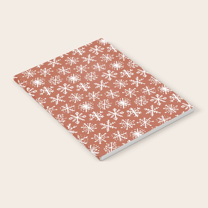 Boho Snow . Rust Red Notebook Gallery Image 2