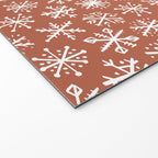 Boho Snow . Rust Red Welcome Mat Gallery Image 2