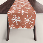 Boho Snow . Rust Red Table Runner Gallery Image 1