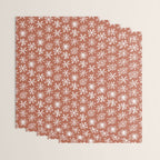 Boho Snow . Rust Red Wrapping Paper Gallery Image 3