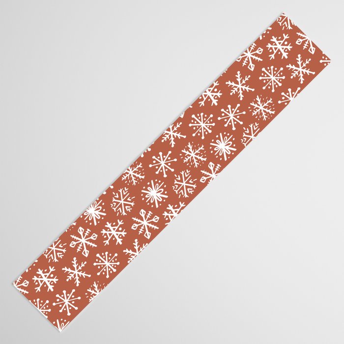 Boho Snow . Rust Red Table Runner Gallery Image 3
