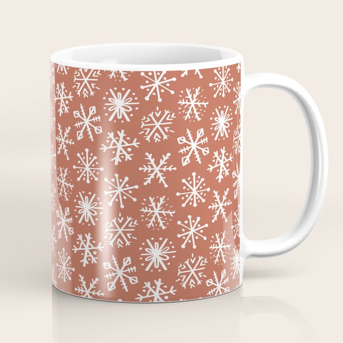 Boho Snow . Rust Red Coffee Mug Gallery Image 1