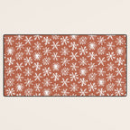 Boho Snow . Rust Red Desk Mat Gallery Image 3
