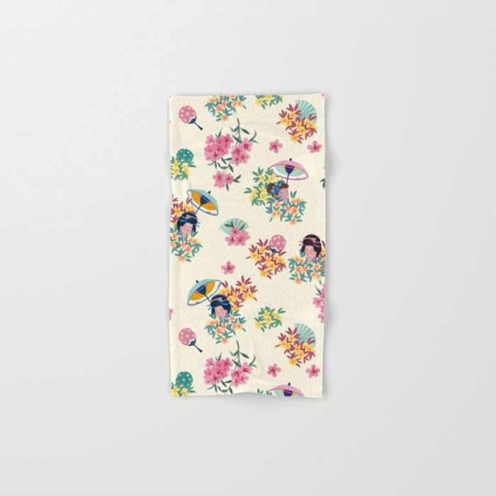 Pastel pink oriental pattern Bath Towel Gallery Image 1