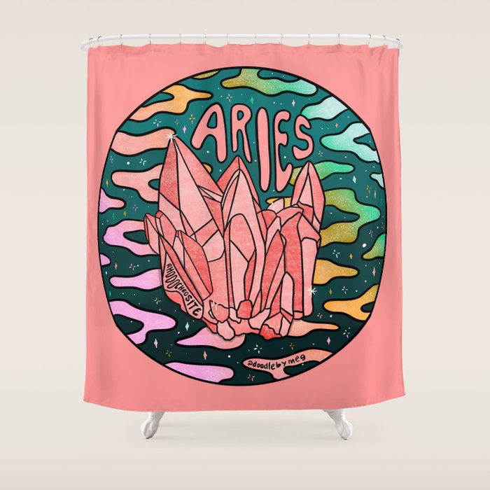 Aries Crystal Shower Curtain Gallery Image 1