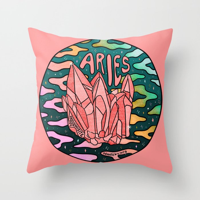 Aries Crystal Throw Pillow Gallery Image 6