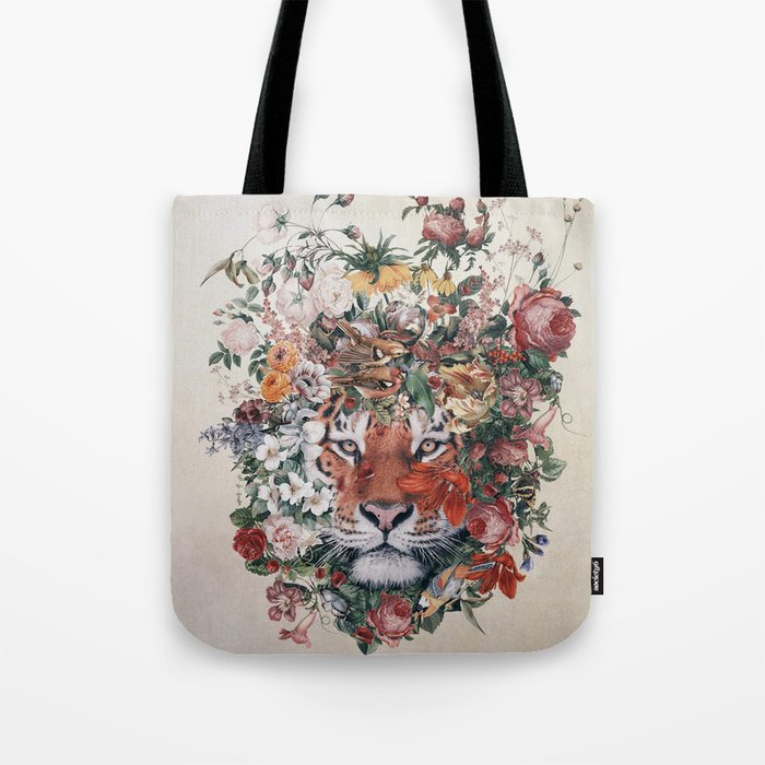 Flower Tiger Tote Bag Gallery Image 1