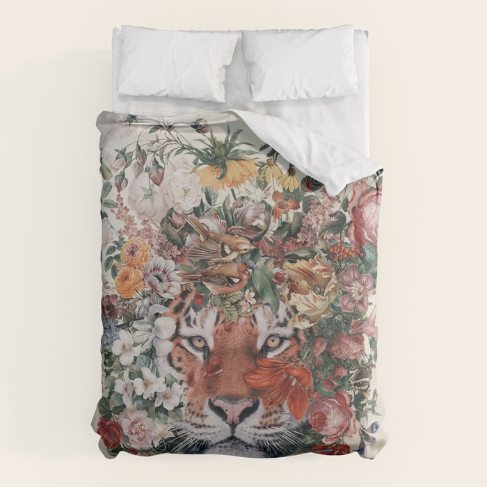 Flower Tiger Duvet Cover Gallery Image 1