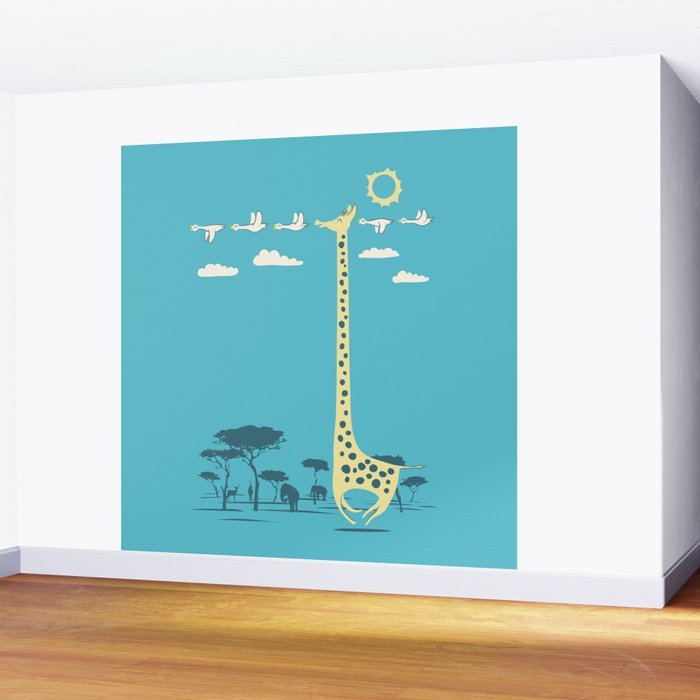 I'm like a bird (blue) Wall Mural Gallery Image 2