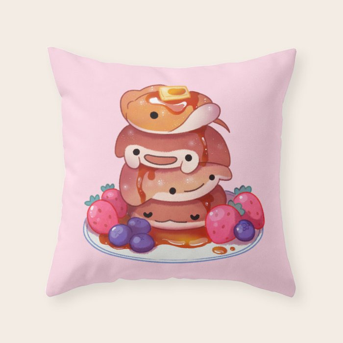 Fluffy sea pancakes Throw Pillow Gallery Image 6