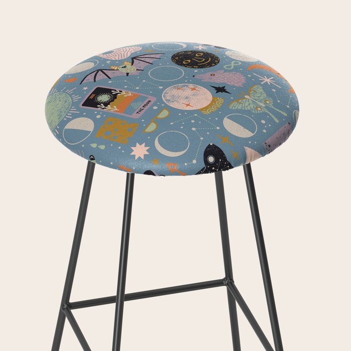 Lunar Pattern: Blue Moon Stool Gallery Image 2