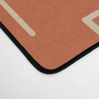 Mid-Century Modern Kinetikos Pattern in Mid Mod Burnt Orange and Beige Desk Mat Gallery Image 4