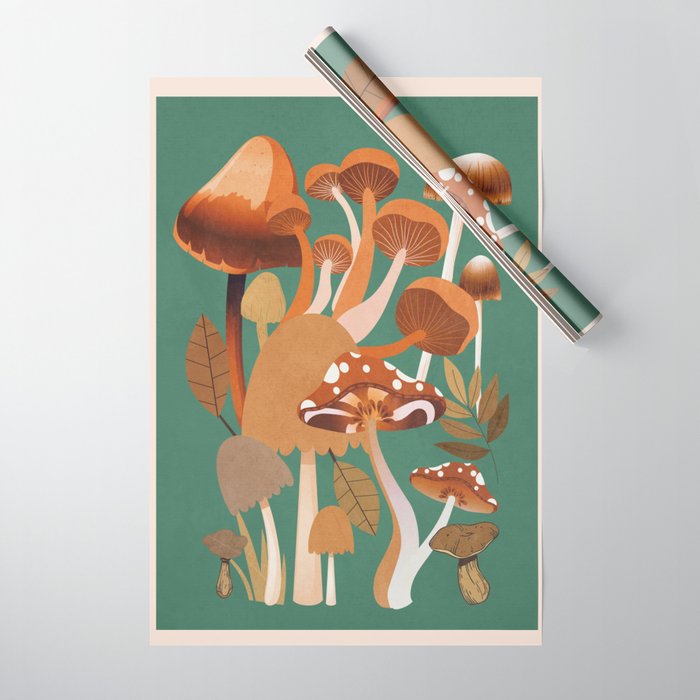 Mushrooms 4 Wrapping Paper Gallery Image 1