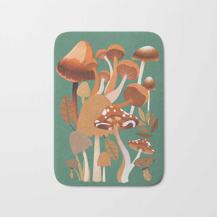 Mushrooms 4 Bath Mat Gallery Image 1
