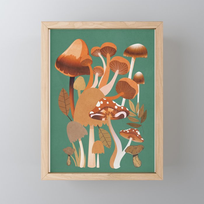 Mushrooms 4 Mini Art Print Gallery Image 1