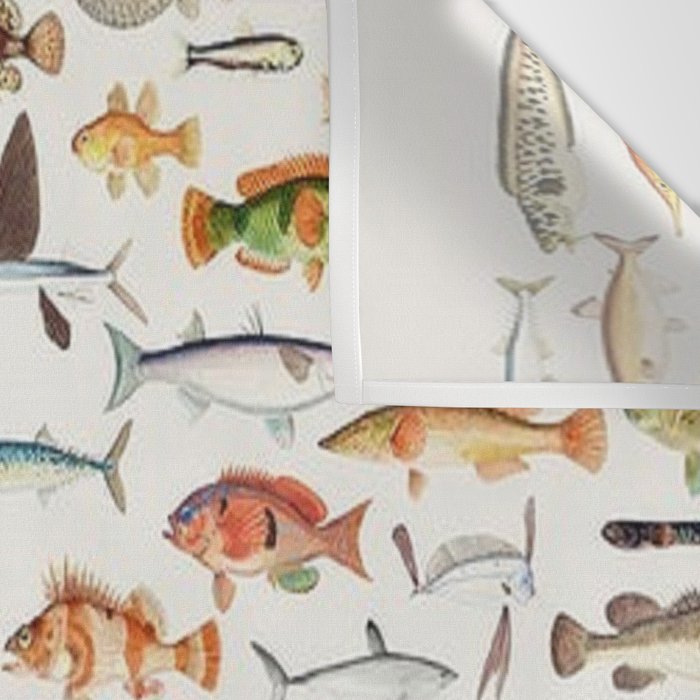 Illustrated Colorful Southern Pacific Exotic Game Fish Identification Chart Wall Tapestry Gallery Image 3