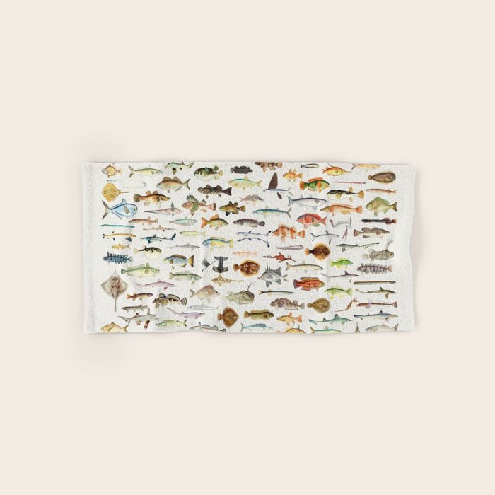 Illustrated Colorful Southern Pacific Exotic Game Fish Identification Chart Bath Towel Gallery Image 1