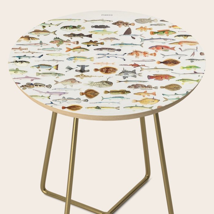 Illustrated Colorful Southern Pacific Exotic Game Fish Identification Chart Side Table Gallery Image 2