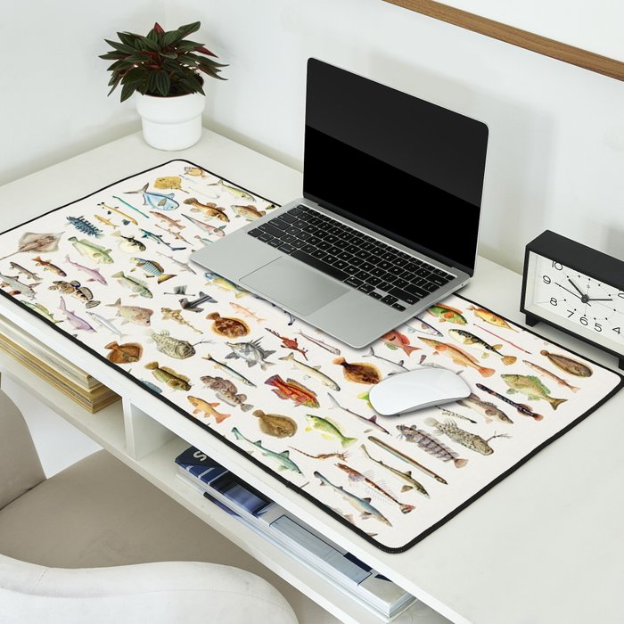 Illustrated Colorful Southern Pacific Exotic Game Fish Identification Chart Desk Mat Gallery Image 2