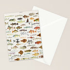 Illustrated Colorful Southern Pacific Exotic Game Fish Identification Chart Stationery Card Gallery Image 2