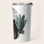Rainy Day Cats (on white) Travel Mug Gallery Image 2
