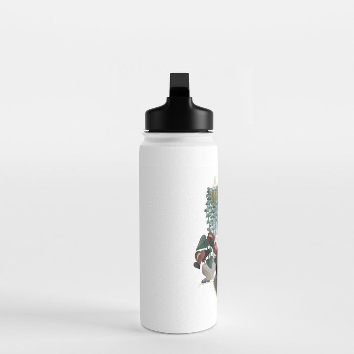 Rainy Day Cats (on white) Water Bottle Gallery Image 3
