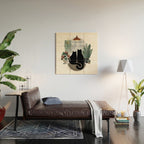 Rainy Day Cats (on white) Wood Wall Art Gallery Image 2