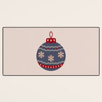 Christmas Bauble Blue And Red Desk Mat Gallery Image 3