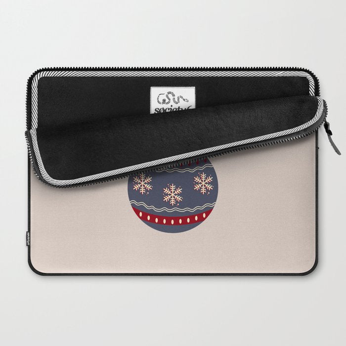 Christmas Bauble Blue And Red Laptop Sleeve Gallery Image 2
