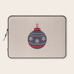 Christmas Bauble Blue And Red Laptop Sleeve Gallery Image 1