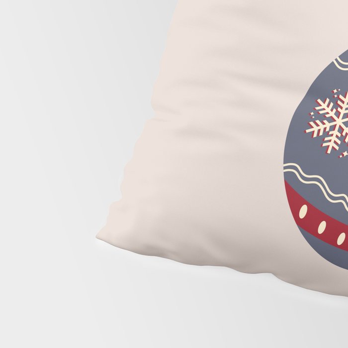 Christmas Bauble Blue And Red Pillow Sham Gallery Image 4