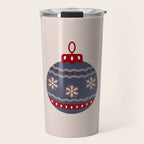 Christmas Bauble Blue And Red Travel Mug Gallery Image 1